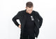 Bomber en cuir cassé en noir