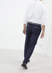 Pantalon Sinclair à rayures bleu marine