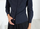 Wrinkled Tux Shirt in Navy