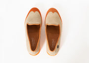 Wingtip Loafer in Orange